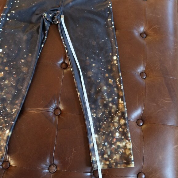 $95 Goldsheep Falling Lights leggings size S cropped length handmade in Laguna - Picture 13 of 13
